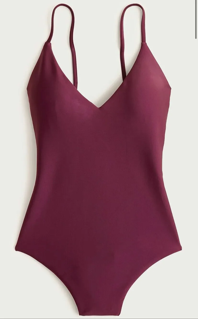 J. Crew Lana one-piece in Classic Sculpt in Midnight Dahlia NWT size 8